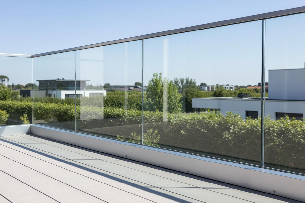 U channel glass railing - Anewson