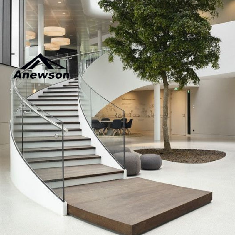 Space-Saving Curved Staircase Plans for Compact Areas - Anewson