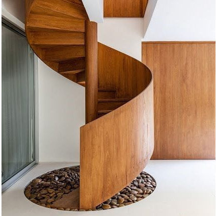 Modern Wood Spiral Staircases with Minimalist Design Aesthetics - Anewson