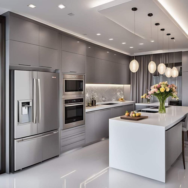 High-End Lacquer Kitchen Cabinets with Modern Aesthetics Style - Anewson