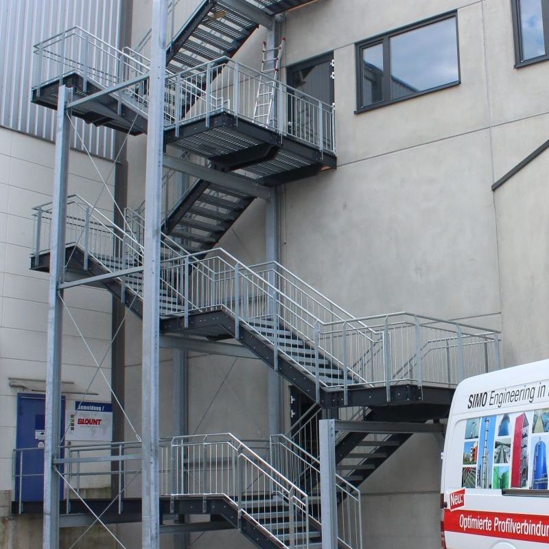 Pre-Engineered Outdoor Escape Staircase Solutions for Commercial & Residential Buildings - Anewson