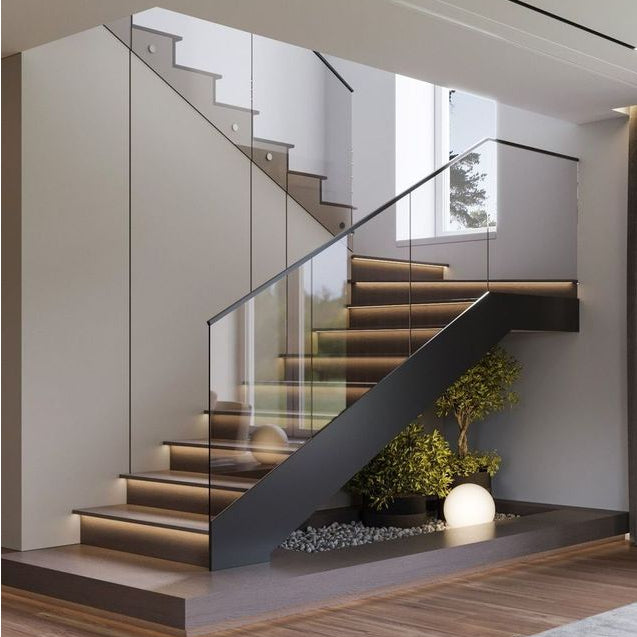 Custom Engineered Straight Staircase for Residential & Commercial Spaces - Anewson