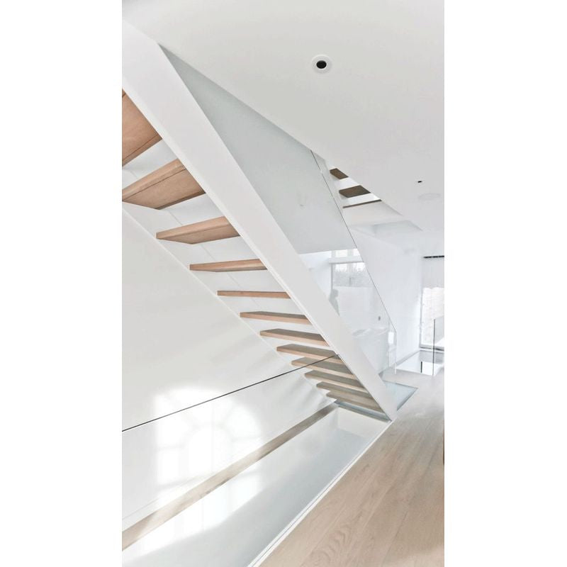 Modern Interior U Channel Straight Staircase with Glass Railing - Anewson