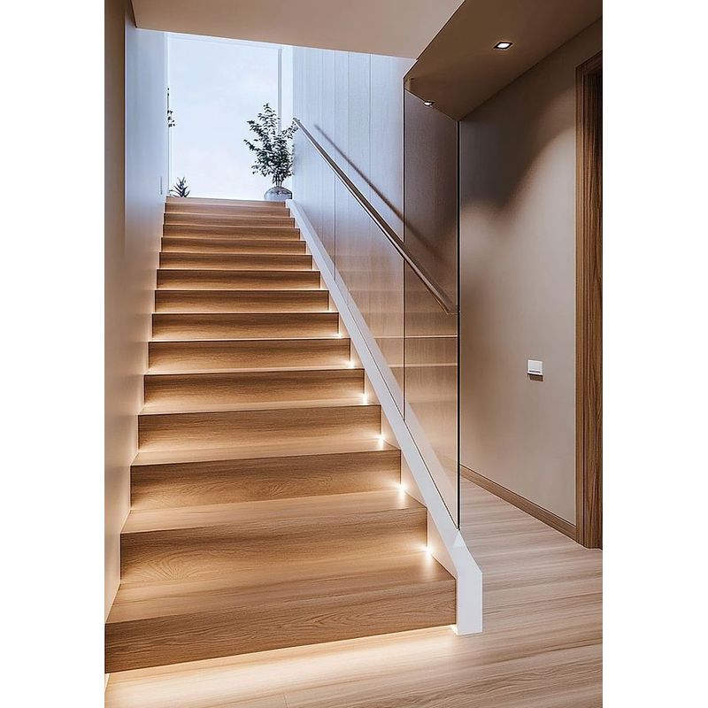 Precision Grand Artistry Indoor Modern Straight Staircase - Anewson