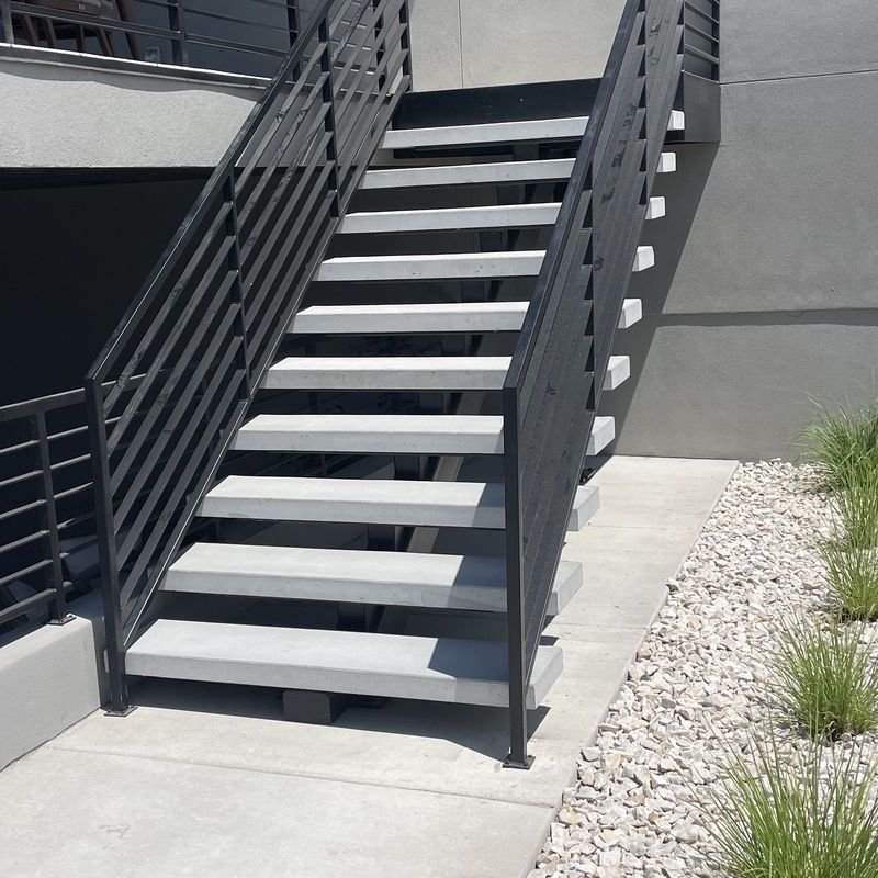 Galvanized Steel Outdoor Escape Staircase for Maximum Durability & Safety - Anewson