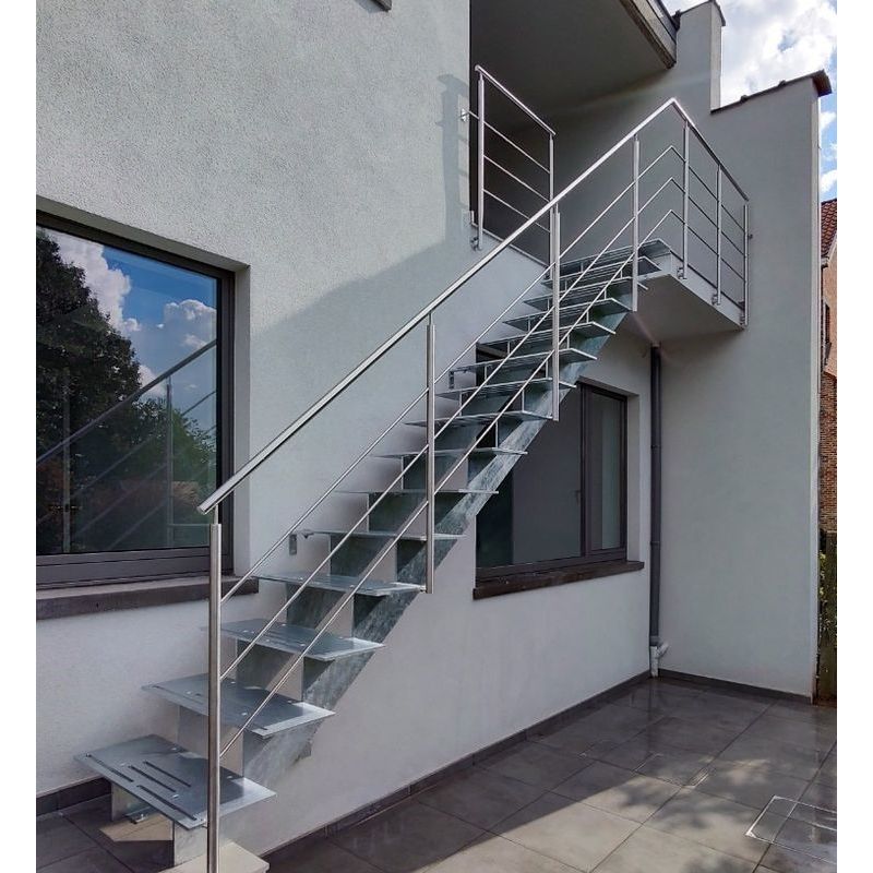 Galvanized Steel Outdoor Escape Staircase for Maximum Durability & Safety - Anewson