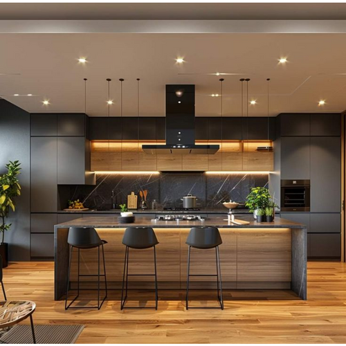 Contemporary Lacquer Kitchen Cabinets with Sturdiness for Kitchen - Anewson
