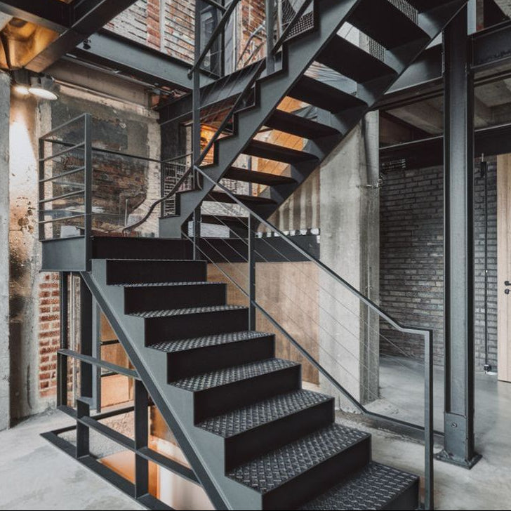 Galvanized Steel Outdoor Escape Staircase for Maximum Durability & Safety - Anewson