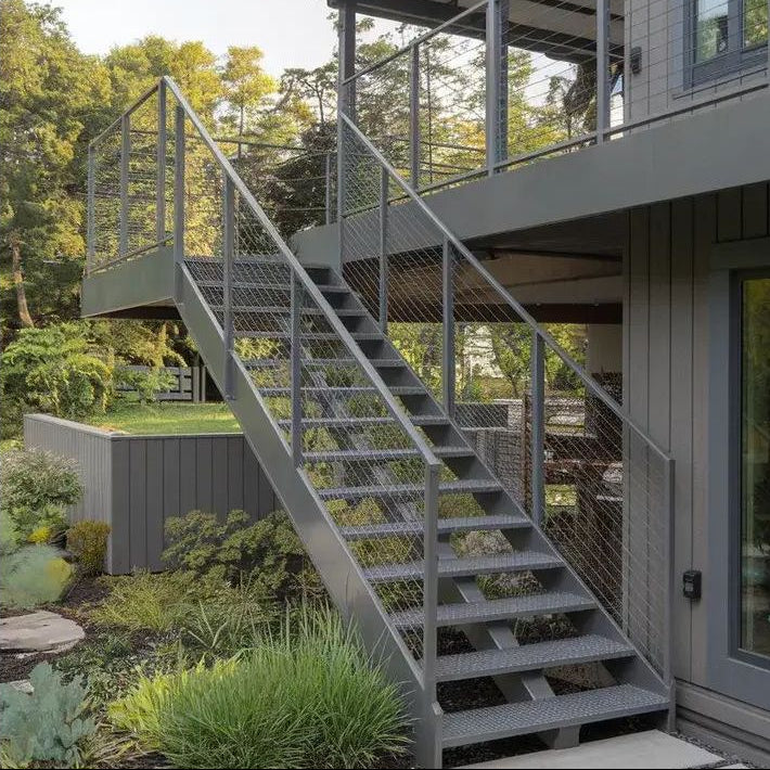 Exterior Fire Escape Staircase Design for Multi-Story Building Safety - Anewson