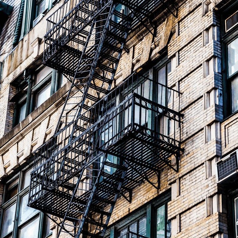 Exterior Fire Escape Staircase Design for Multi-Story Building Safety - Anewson