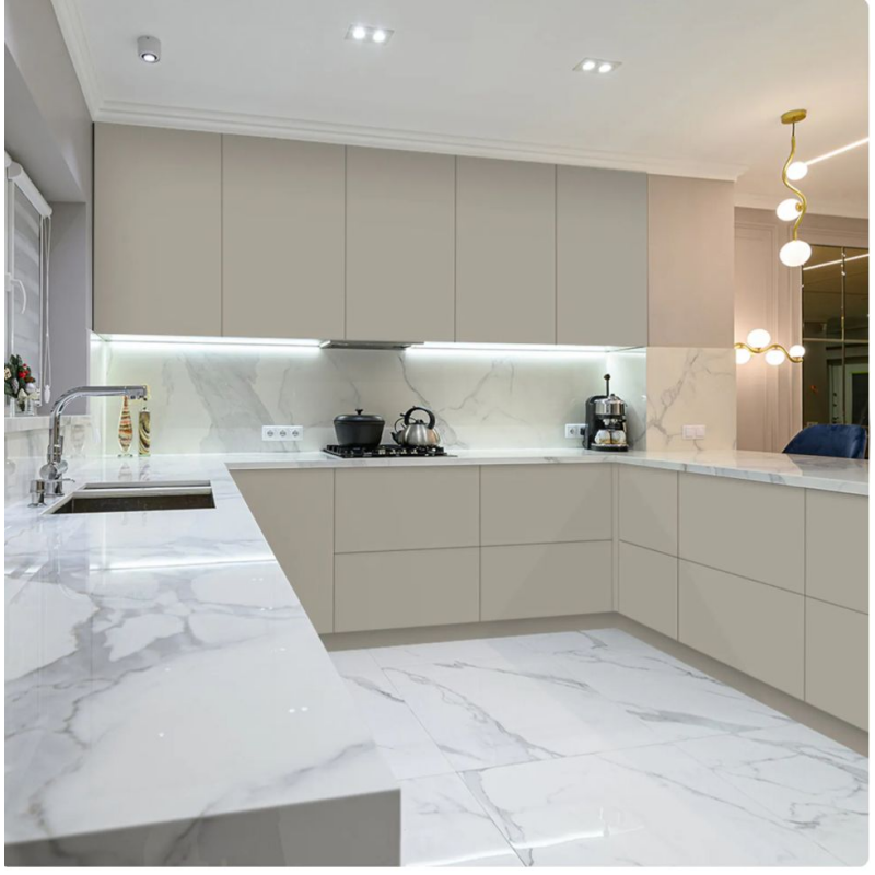 Custom Modern Design Luxury Lacquer Kitchen Cabinet for Apartments Villa - Anewson