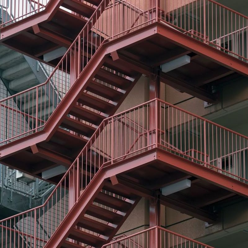 Exterior Fire Escape Staircase Design for Multi-Story Building Safety - Anewson
