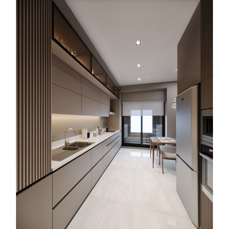 Elegant Lacquer Cabinets with Modern Aesthetics & Strong Space Management for Kitchen - Anewson