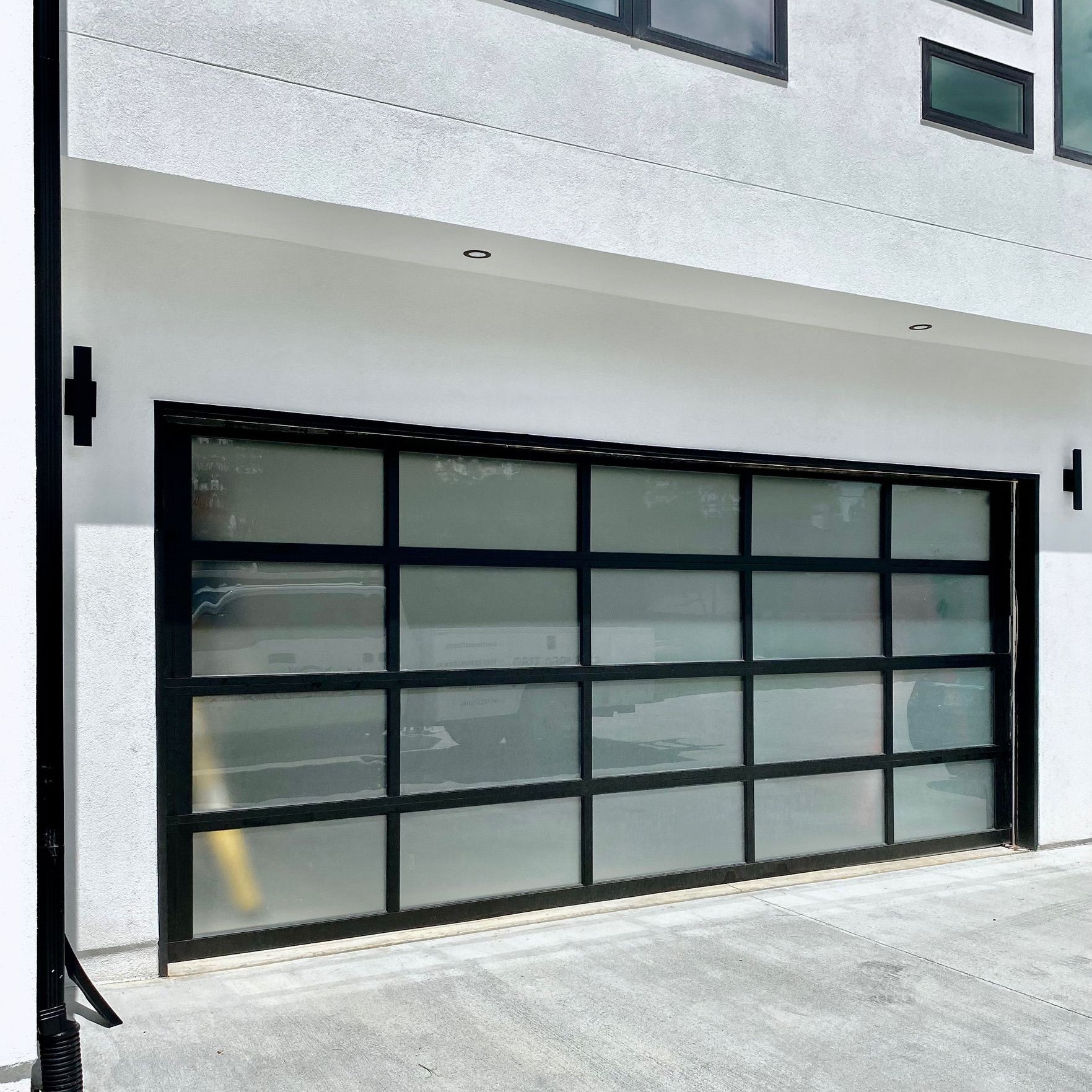 Modern Full-View Aluminum-Framed Glass Garage Door