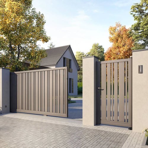 Contemporary Custom Aluminum Louvered Gates & Fences