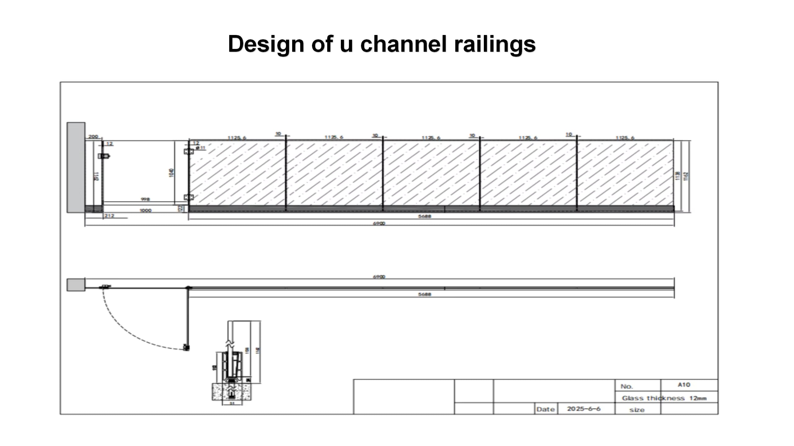 design of u channel railing