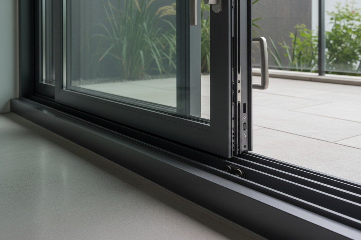 Balcony Screen Heavy Duty Aluminum Alloy Double Glazing Soundproof Exterior Sliding Glass Doors