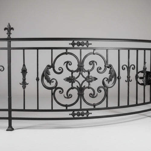 Elegant European-style Adjustable Wrought Iron Railing 