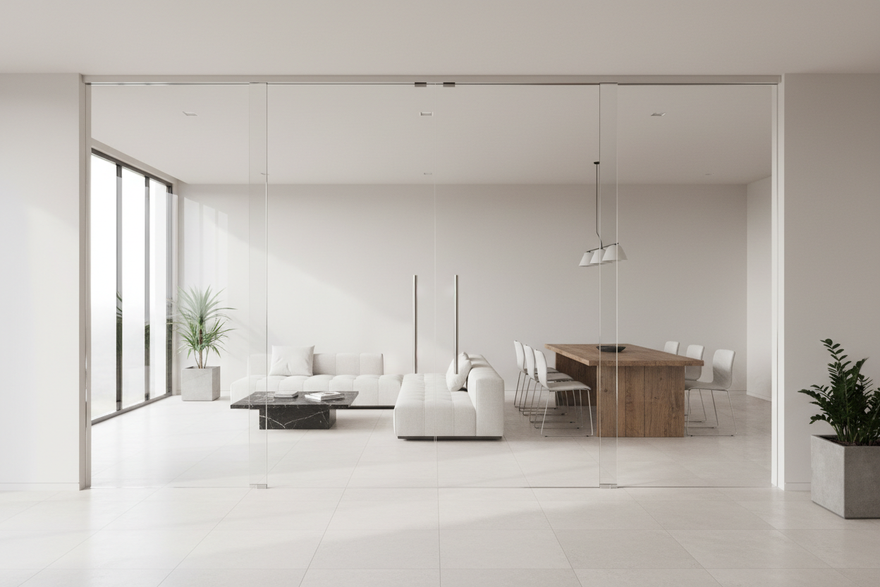 Frameless Glass Sliding Doors for a Sleek, Modern Look