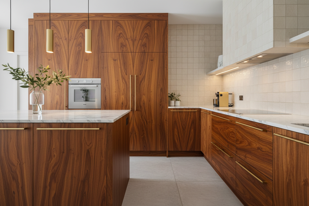 Interior Design Premium Wood Veneer Kitchen Cabinet
