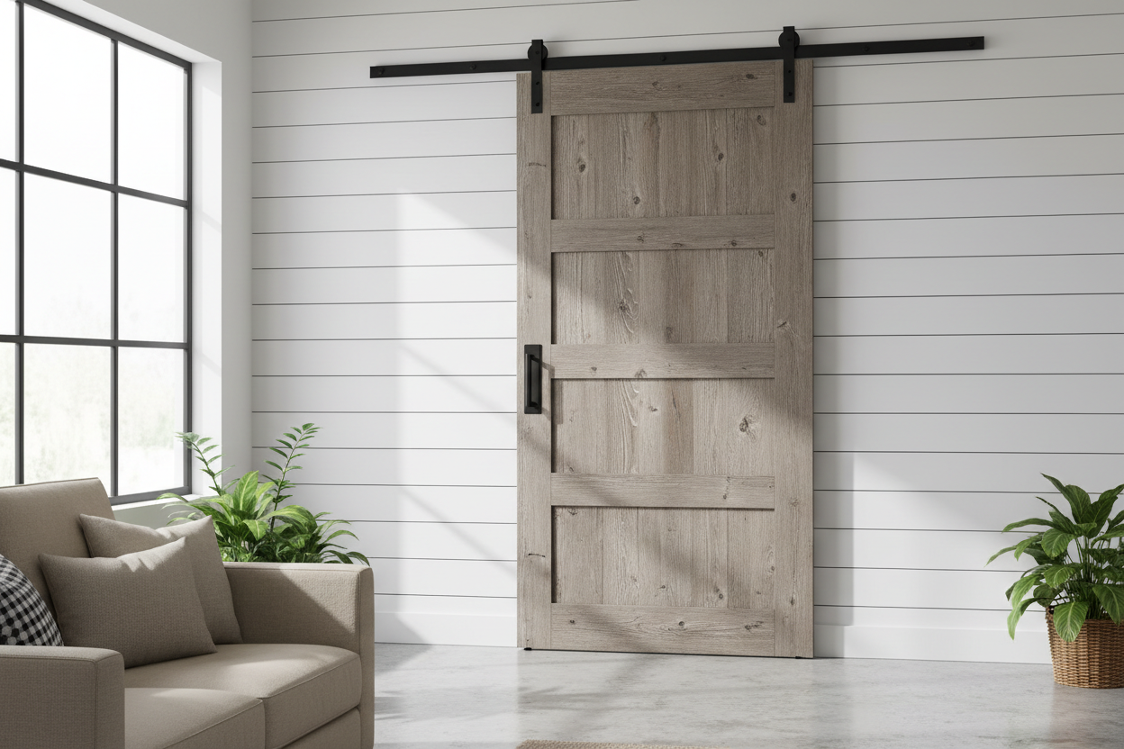 Medium Rustic Modern Barn Door