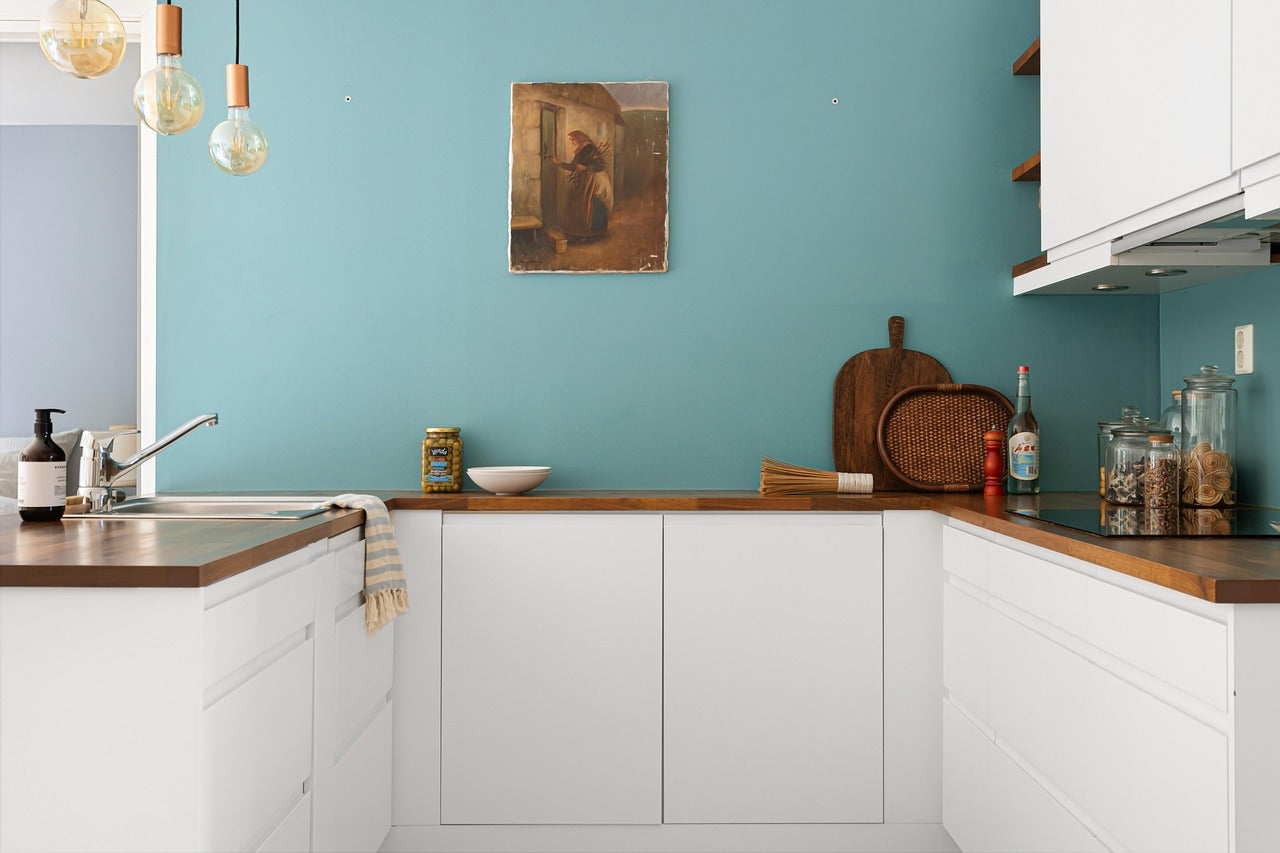 Modern Pantry Flat Panel Melamine Kitchen Cabinet for Cupboard - Anewson