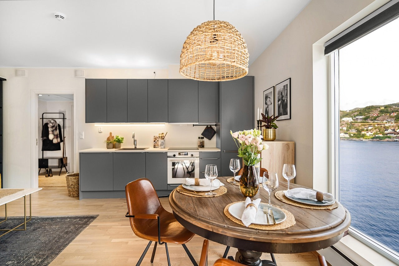 Complete Melamine Kitchen Storage Set Including Wall and Base Cabinets - Anewson