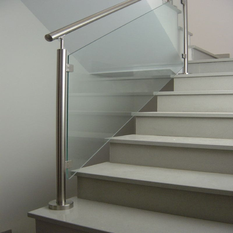 Tempered Safety Glass Railing with Sturdy Metal Posts - Anewson