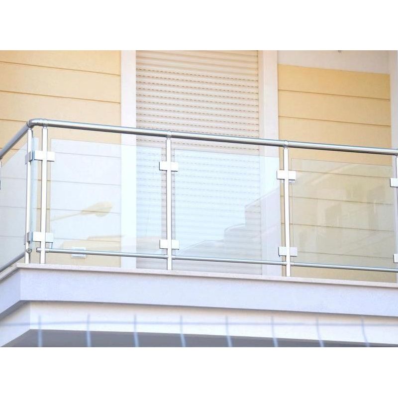 Tempered Safety Glass Railing with Sturdy Metal Posts - Anewson