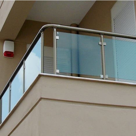 Tempered Safety Glass Railing with Sturdy Metal Posts - Anewson