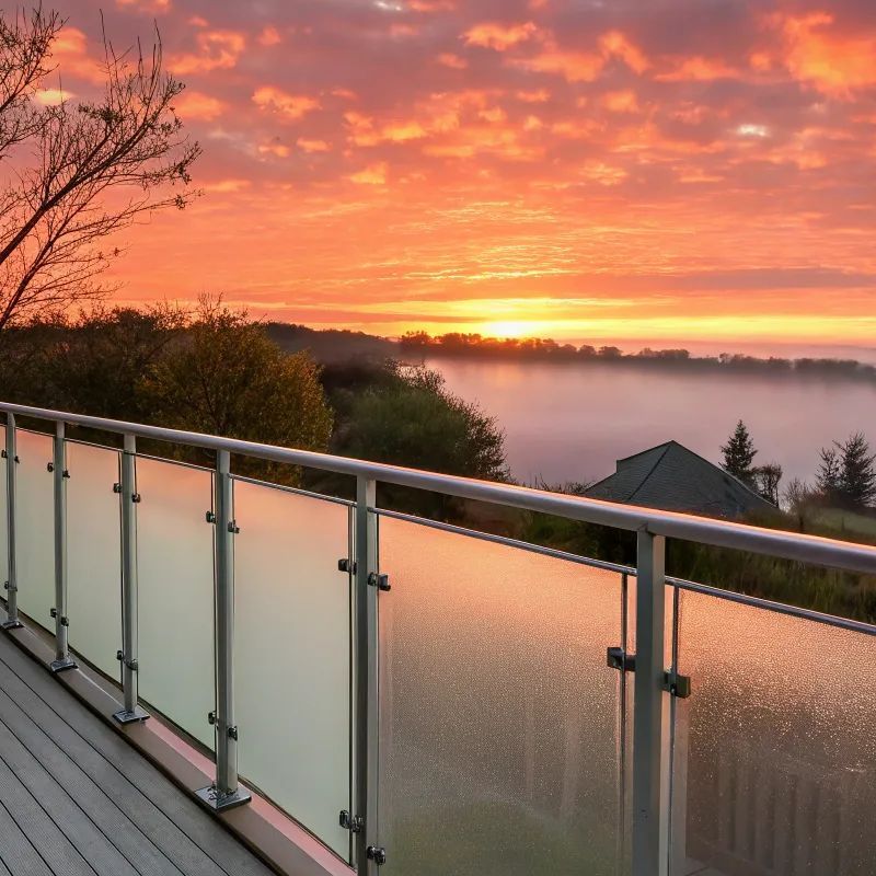 Low-Maintenance Aluminum Post Glass Railing Systems with  Clear View - Anewson
