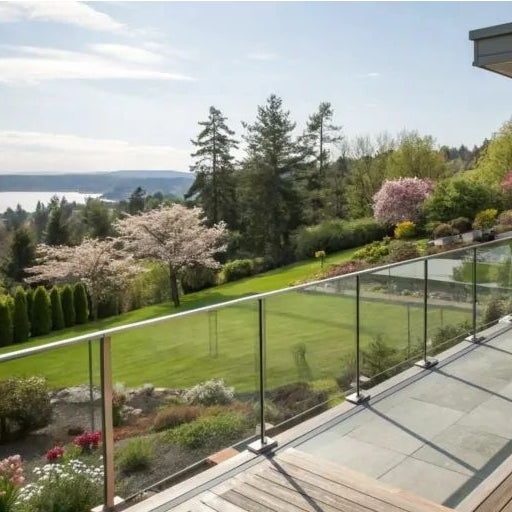 Low-Maintenance Aluminum Post Glass Railing Systems with  Clear View - Anewson