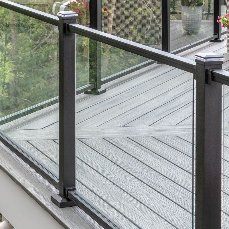 High Stability Innovative Finish Artistic Touch Post Glass Railings - Anewson