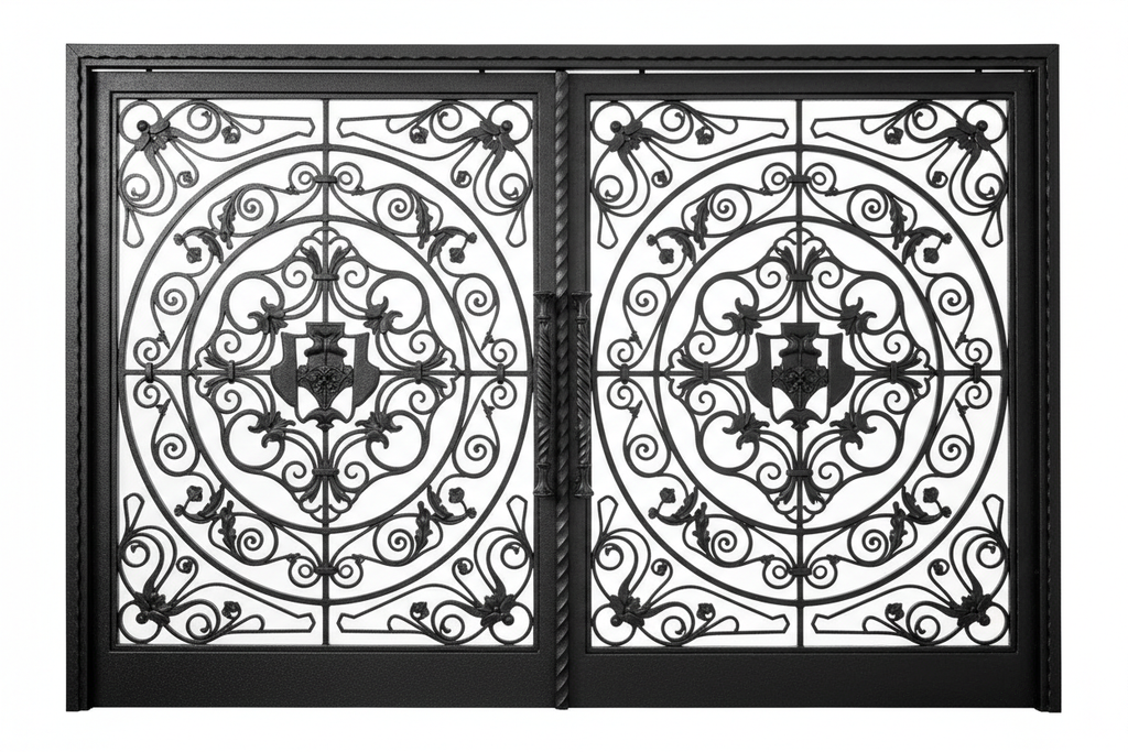 Powder-Coated Wrought Iron Doors