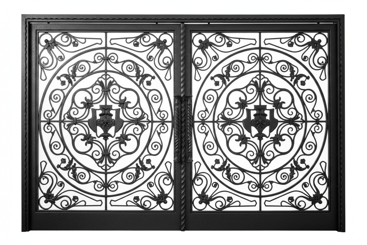 Powder-Coated Wrought Iron Doors