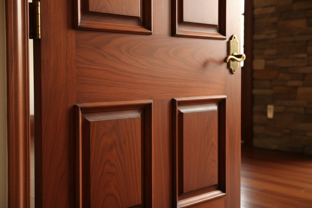 single leaf wooden door