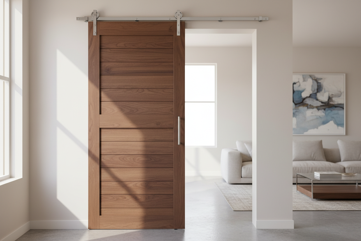 Sliding Interior Barn Door Kit Wooden Modern Design