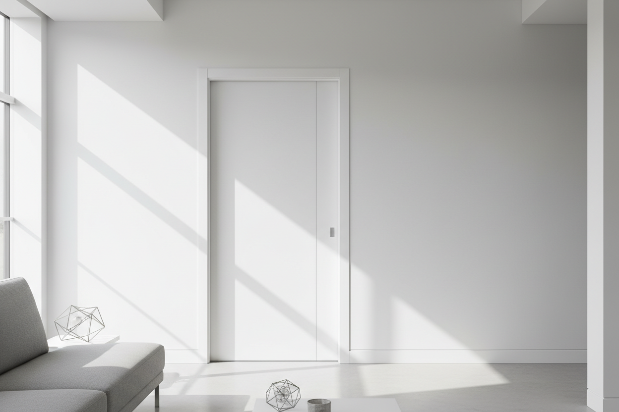 white inwall Pocket Door