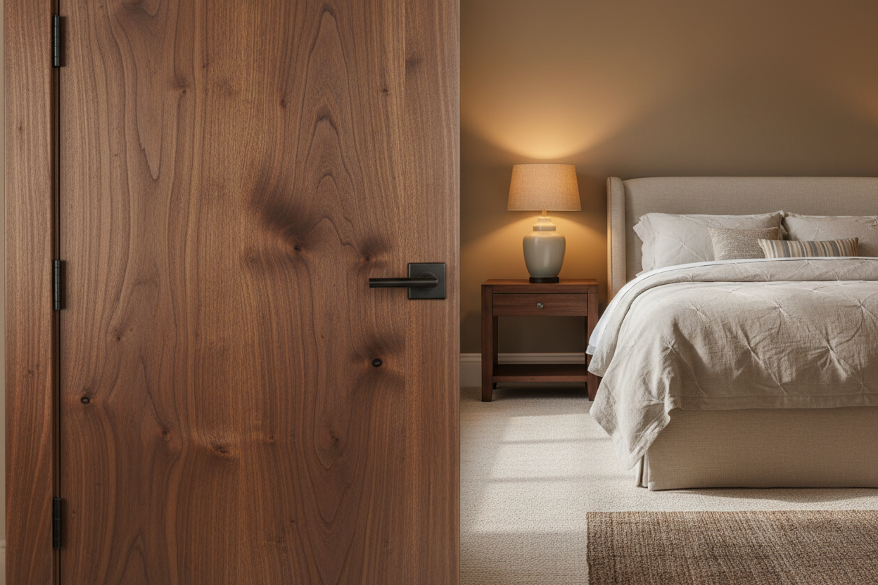 wooden Hinged Door in bedroom