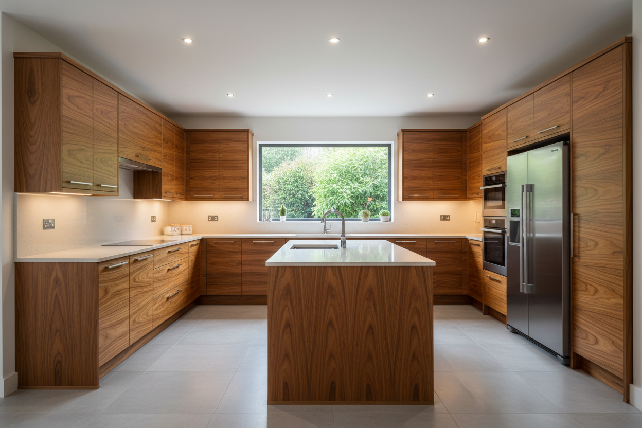  Wooden Veneer Whole Kitchen Cabinet