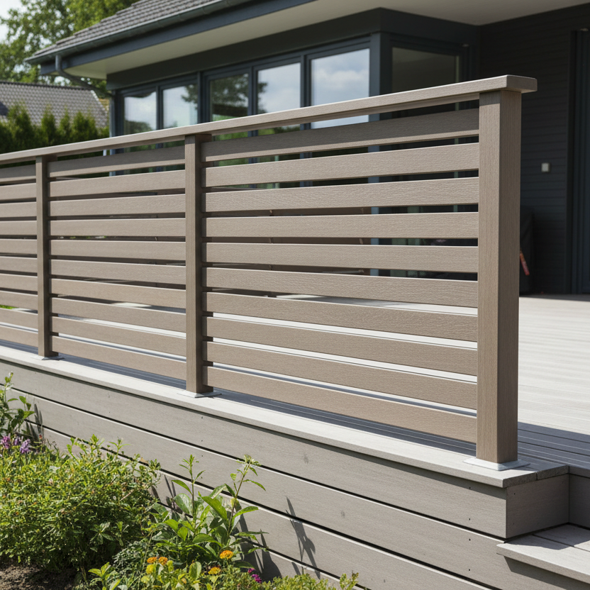 Solid Wpc Railing Durable Construction Tailored WPC Railings - Quality & Style Combined ...